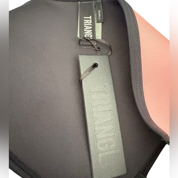 TRIANGL Pink/black Neoprene Bikini Bottom Size S New Swim Beach Pool Summer - Picture 2 of 5